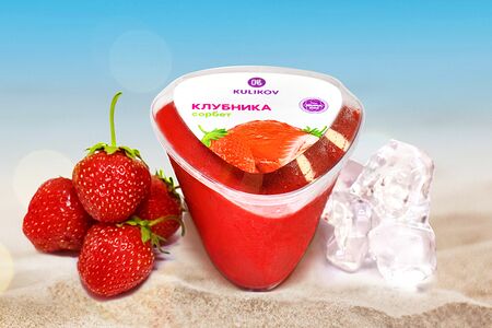 Фруктовый десерт Сорбет Клубничный