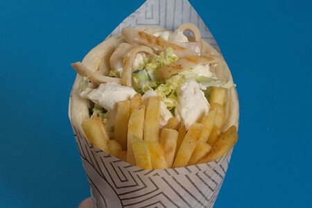 Сувлаки с кальмаром и греческой фетой