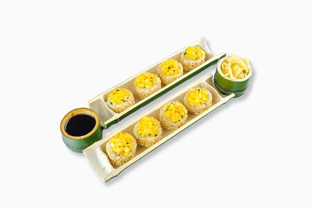 Запеченный ролл Тартар с креветкой