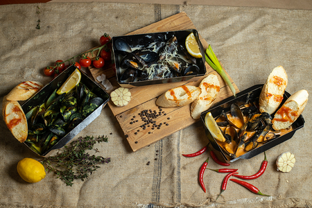 Комбо три вида мидий черноморских