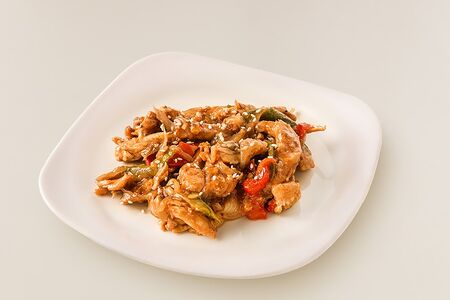 Курица с овощами в соусе терияки