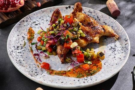 Цыпленок в аджике с овощами