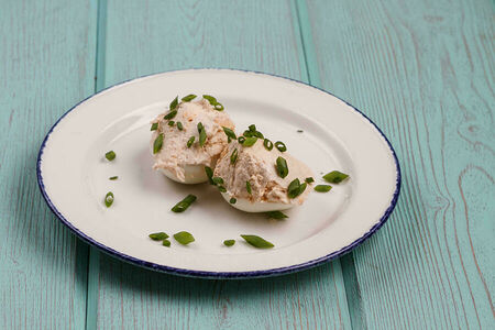 Яйцо фаршированное скумбрией