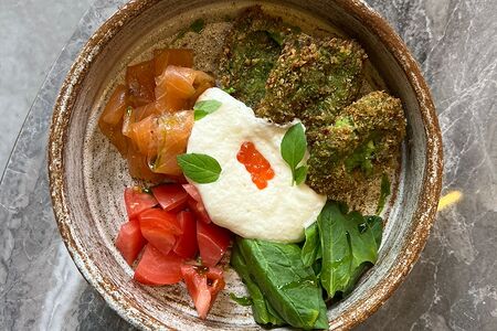 Драники из цукини с лососем слабой соли