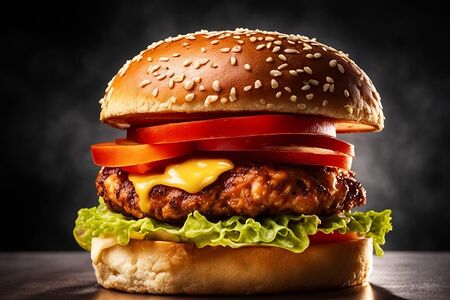 Гамбургер Потапыч с куриной котлетой