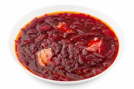 Борщ со свежей капустой и свининой