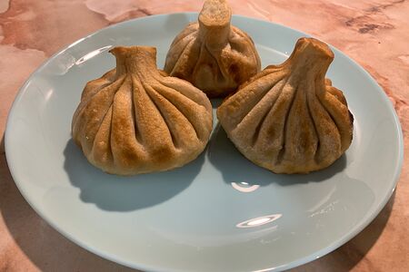 Хинкали жареные со свининой и говядиной (3 шт)