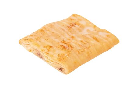 Блин с фруктами и сгущенкой