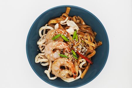 Лапша с морепродуктами