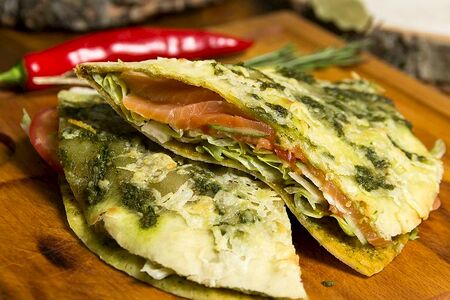 Фокачча с лососем