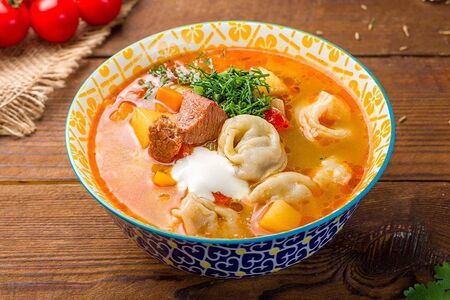 Суп с пельменями Чучвара