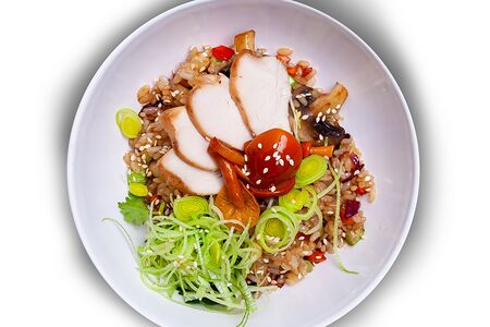 Тайский рис с курицей и намеко