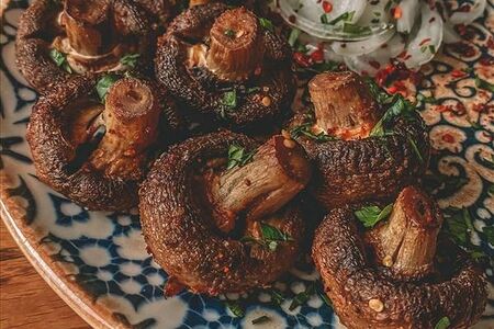 Грибы на мангале