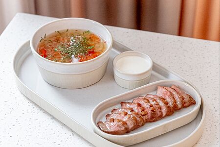 Кислые щи с уткой