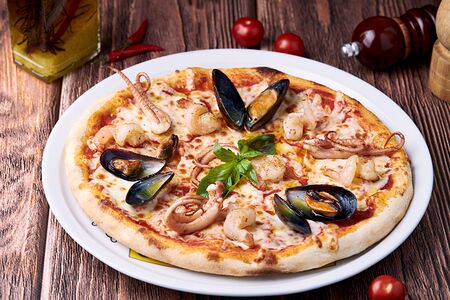 Пицца с морепродуктами