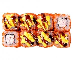 Запеченный ролл калифорния с крабом