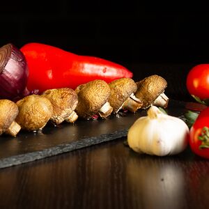 Шампиньоны на мангале