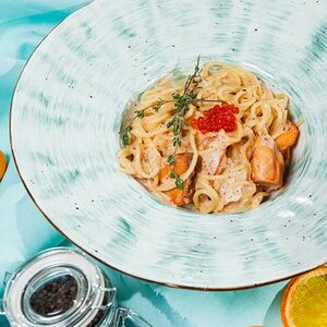 Паста с семгой