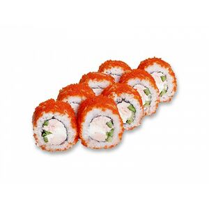 Ролл с тигровой креветкой и крабом