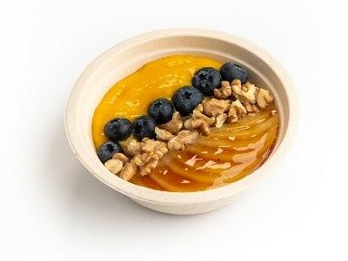 Овсяная каша с грушей и манго