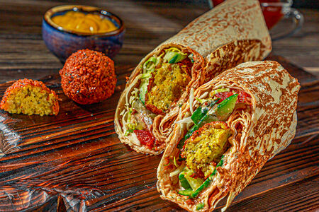 Мини-шаурма с фалафелем