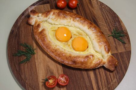 Хачапури по-аджарски двойной