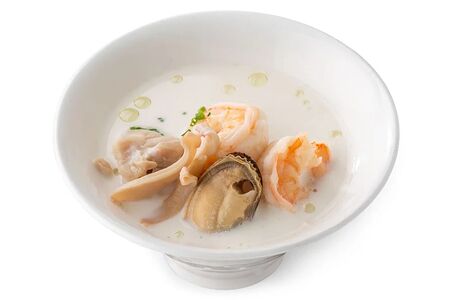 Сливочный суп с морепродуктами