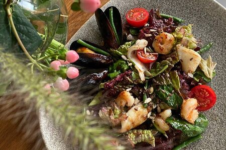 Морепродукты, фасоль, унаги