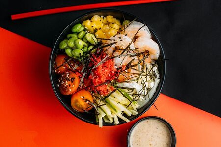 Поке-боул с креветками