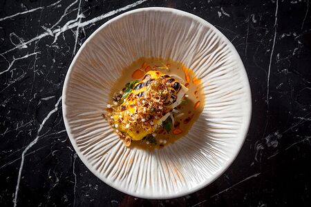 Палтус в соусе том ям