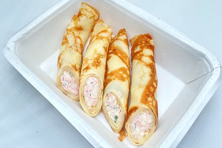 Блины с ветчиной и сыром