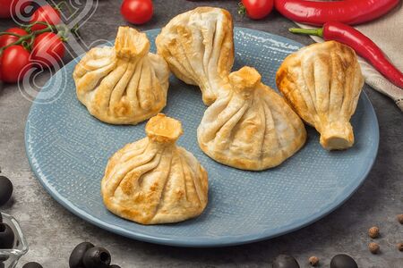 Хинкали жареные с говядиной