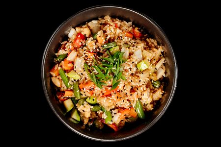 Рис с овощами и курицей