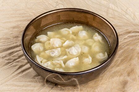 Суп Дюшбара с мякотью телятины и ягненка