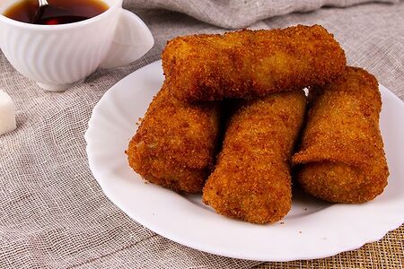 Блинчики Ветчина-сыр в панировке