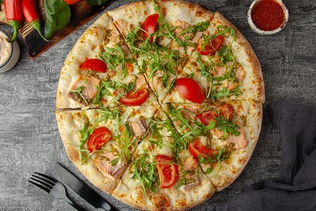 Пицца с сёмгой