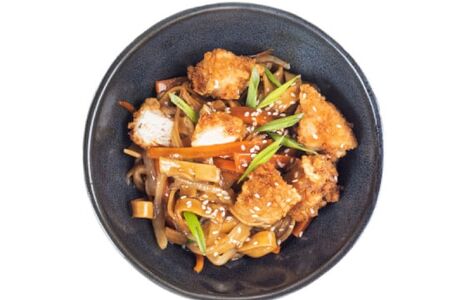 Вок удон с курицей