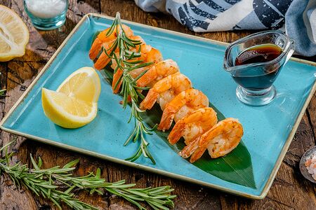 Королевские креветки жареные