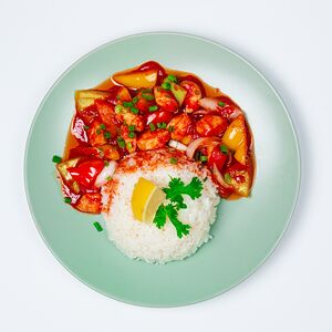 Кусочки курицы в кисло-сладком соусе