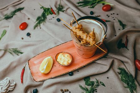 Шашлычок из кальмара