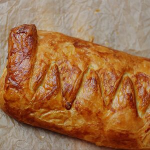 Слоеный пирог с тыквой и индейкой