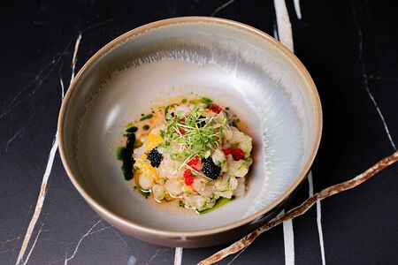 Сибас с апельсином и лаймом