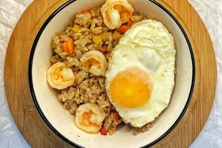 Тяхан с креветками