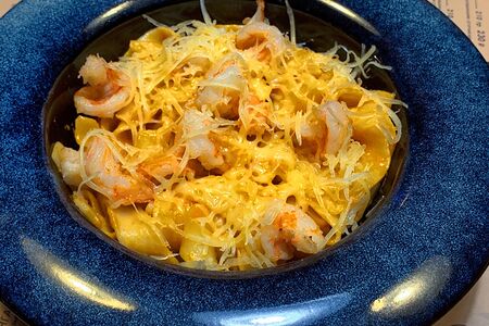 Феттуччине с креветками