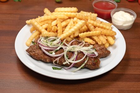 Люля-кебаб из свинины с картошкой