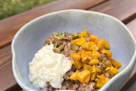 Гречневая с печеной тыквой и страчателлой