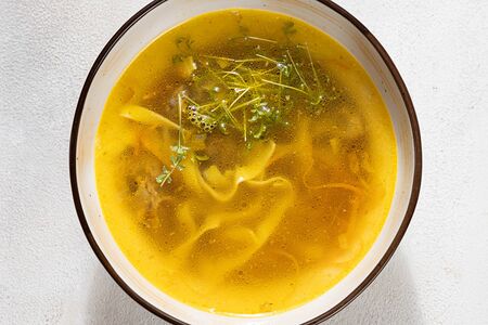 Суп-лапша с куриными потрохами