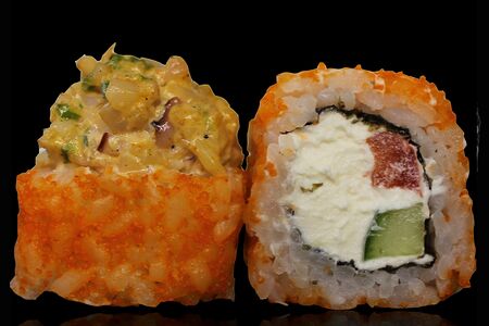 Запечённый ролл с кальмаром