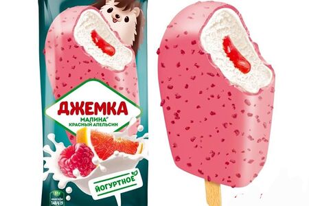 Мороженое Джемка йогуртное в глазури Малина-красный апельсин