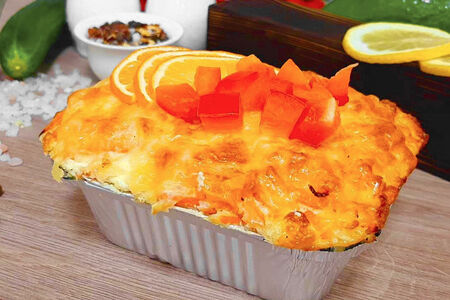 Запеканка из минтая с цветной капустой